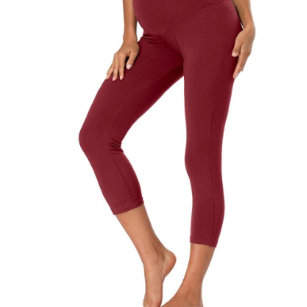 PACBREEZE Women's Maternity Capri Leggings Stretchy Lounge Yoga Pajama Sweatpant